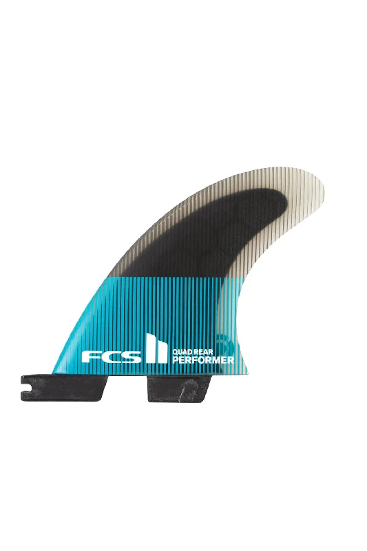 surfboard fins with unique shapes for customized rides-FCS II Performer PC Medium Quad Rear Fin Set - Teal / Black