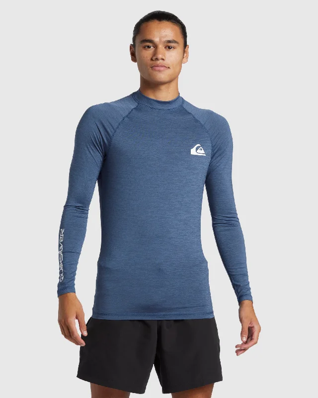 surf clothing for casual beach hangs-Mens Everyday Long Sleeve UPF 50 Rash Vest