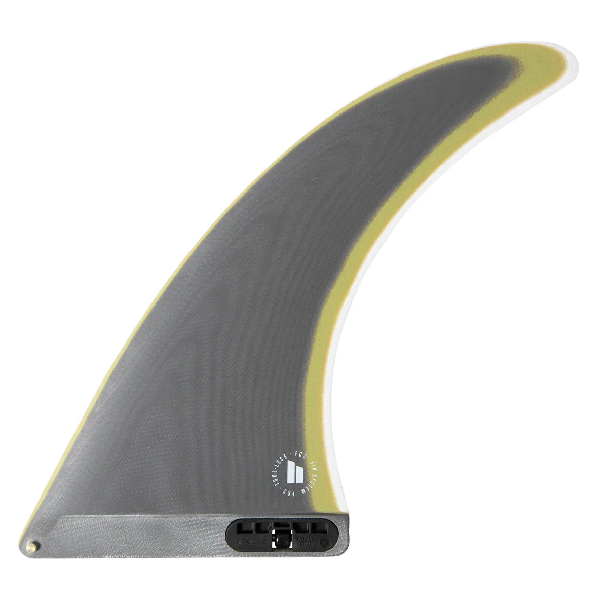 surfboard fins for quicker pivots-FCS II CLIQUE PG LONGBOARD FIN 9" - Charcoal