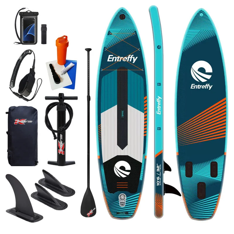 surfboard quick-release fin system for easy swaps-SUP Inflatable Stand Up Paddle Board SupBoard Surfboard Kayak Surf Set