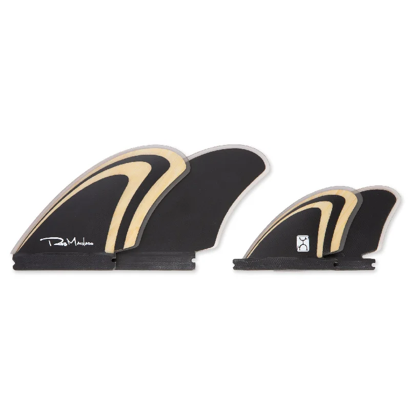 surfboard fins with reinforced edges for strength-Machado Seaside Quad Fin Set