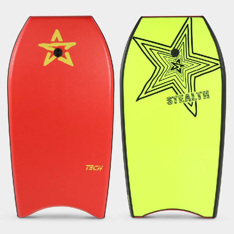 longboard surfboards for smooth wave entry-Stealth Bodyboard Tech EPS - Red