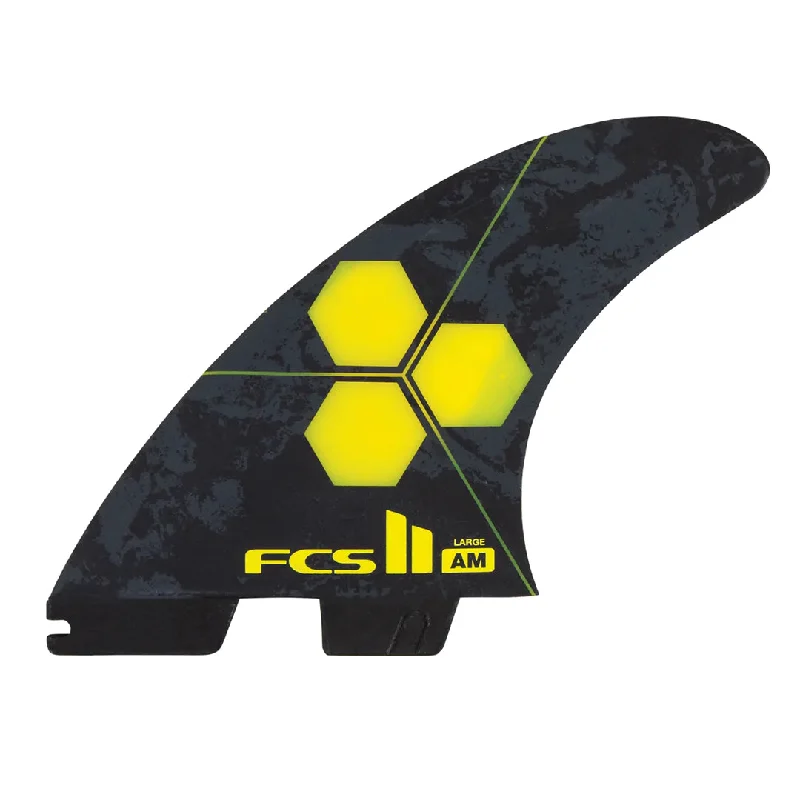 surfboard fins for quicker pivots-FCS II AM PC TRI-QUAD FIN LRG