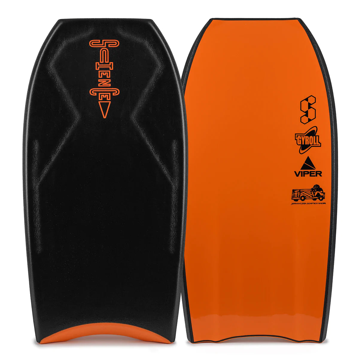 longboard surfboards for all-skill-level riders-Science Johnnysea Soapbox Racer PP - Black Orange