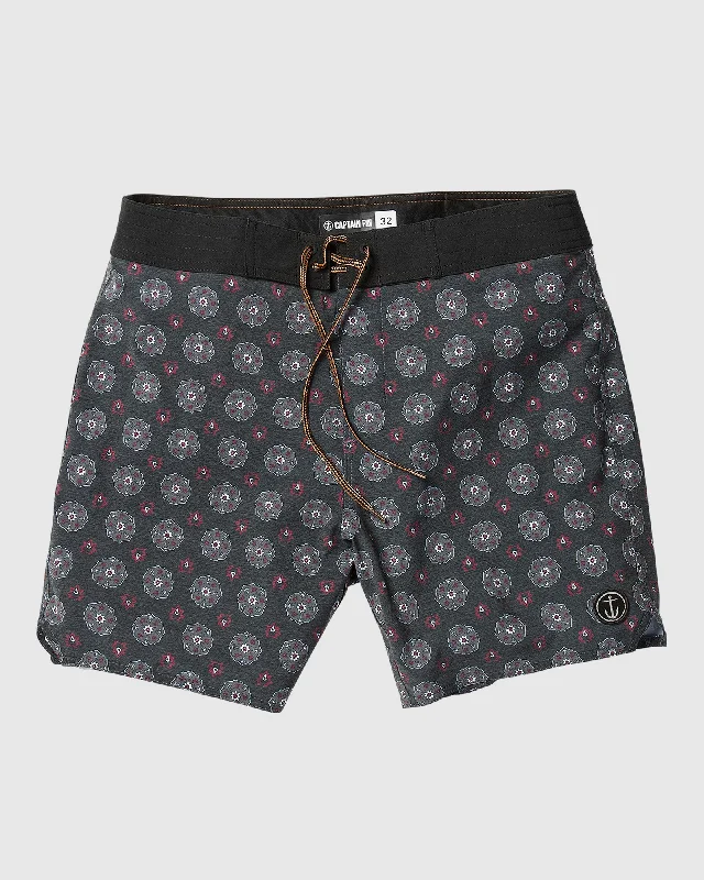 surf clothing for cold-water surf-MENS CAPTAIN VOYAGER PAISLEY BOARDSHORTS