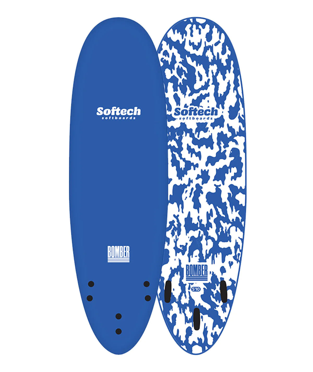 surfboard inflatable fins for travel-Bomber 6'4" - Royal Blue/White