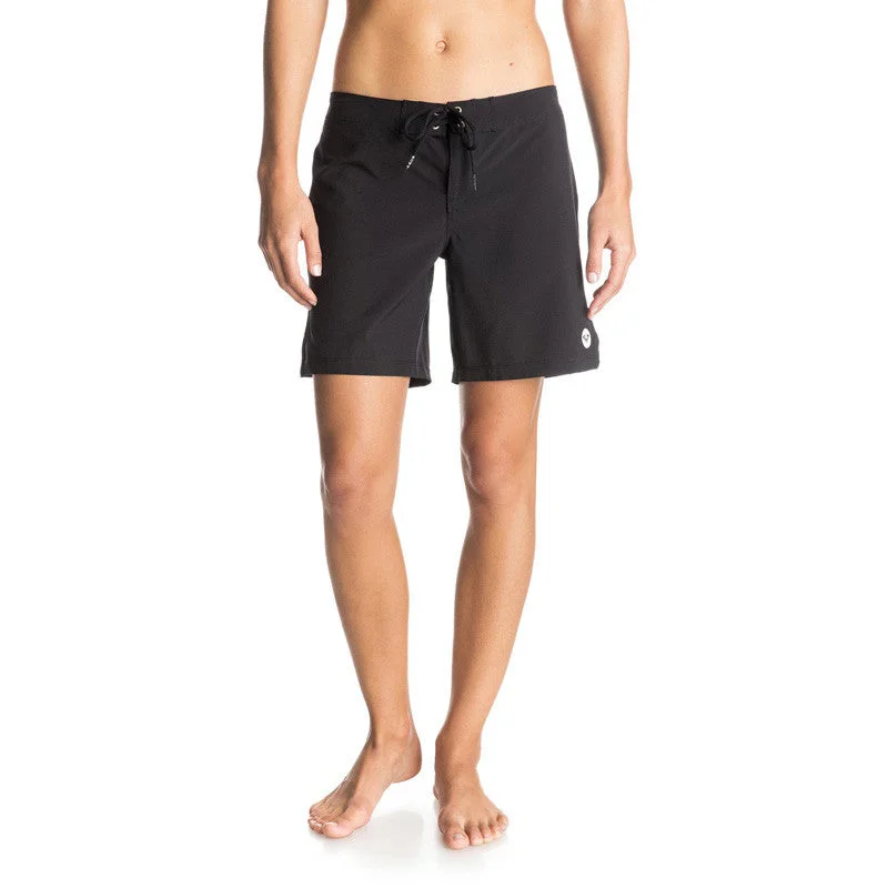 surf clothing for beach runs-Roxy To Dye For 7" Boardshort - True Black