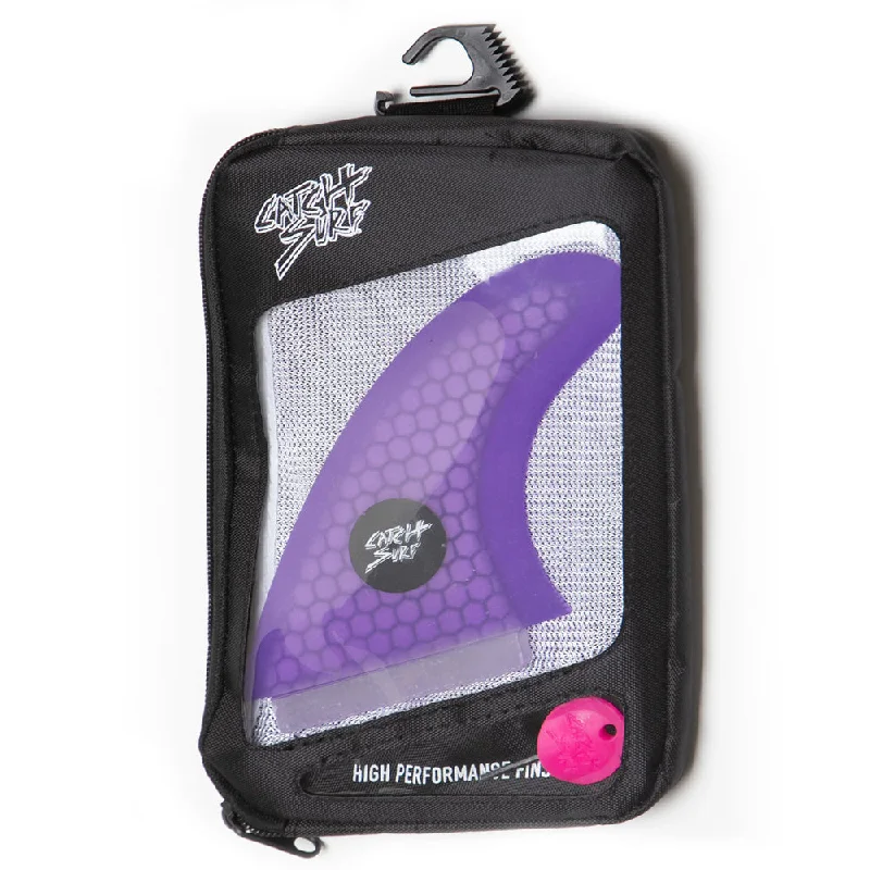 surfboard fins for smooth rides on small waves-Ultra Hi-Perf Quad Fin Kit - Purple