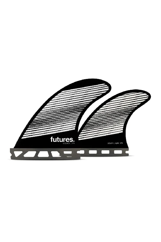 surfboard fins for even power distribution-Futures Fins F4 Legacy Quad Fin Set - Gray / Black