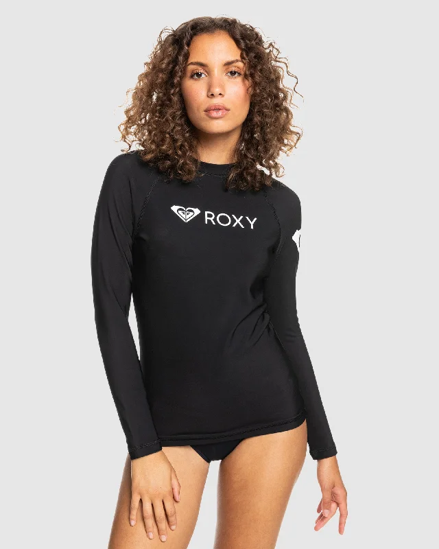 surf clothing for off-season surfing-Womens Roxy Heater Thermal Long Sleeve Rash Vest