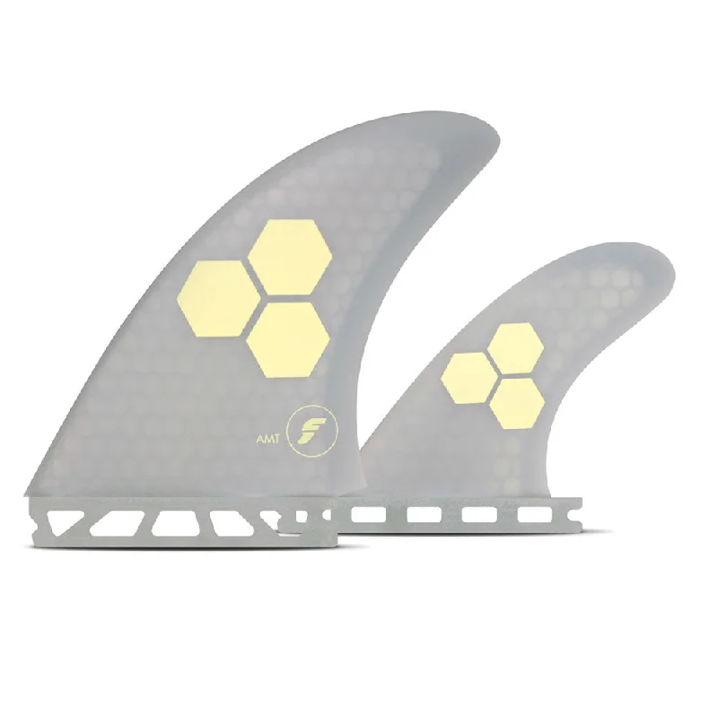 surfboard fins for high-performance surfing-Futures Fins AMT Twin Fin Set - Grey / Beige