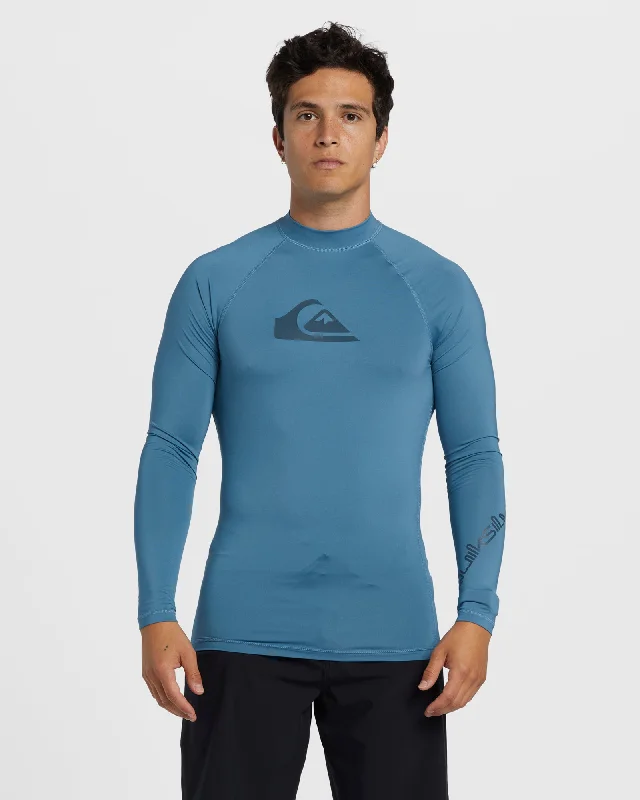 surf clothing for intense sun exposure-Mens All Time Long Sleeve Upf 50 Rash Vest