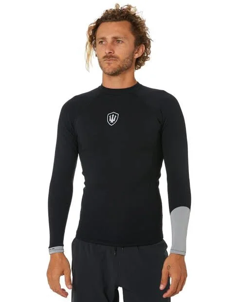 surf clothing for in-water comfort-FKsurf vest 1.5mm - Black Grey