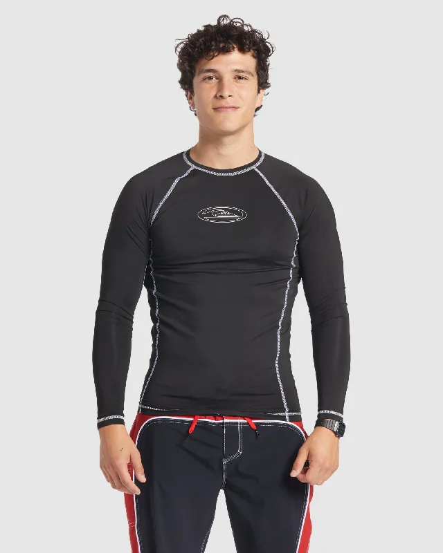 surf clothing for in-water comfort-Mens Saturn Protection Long Sleeve Upf 50 Rash Vest