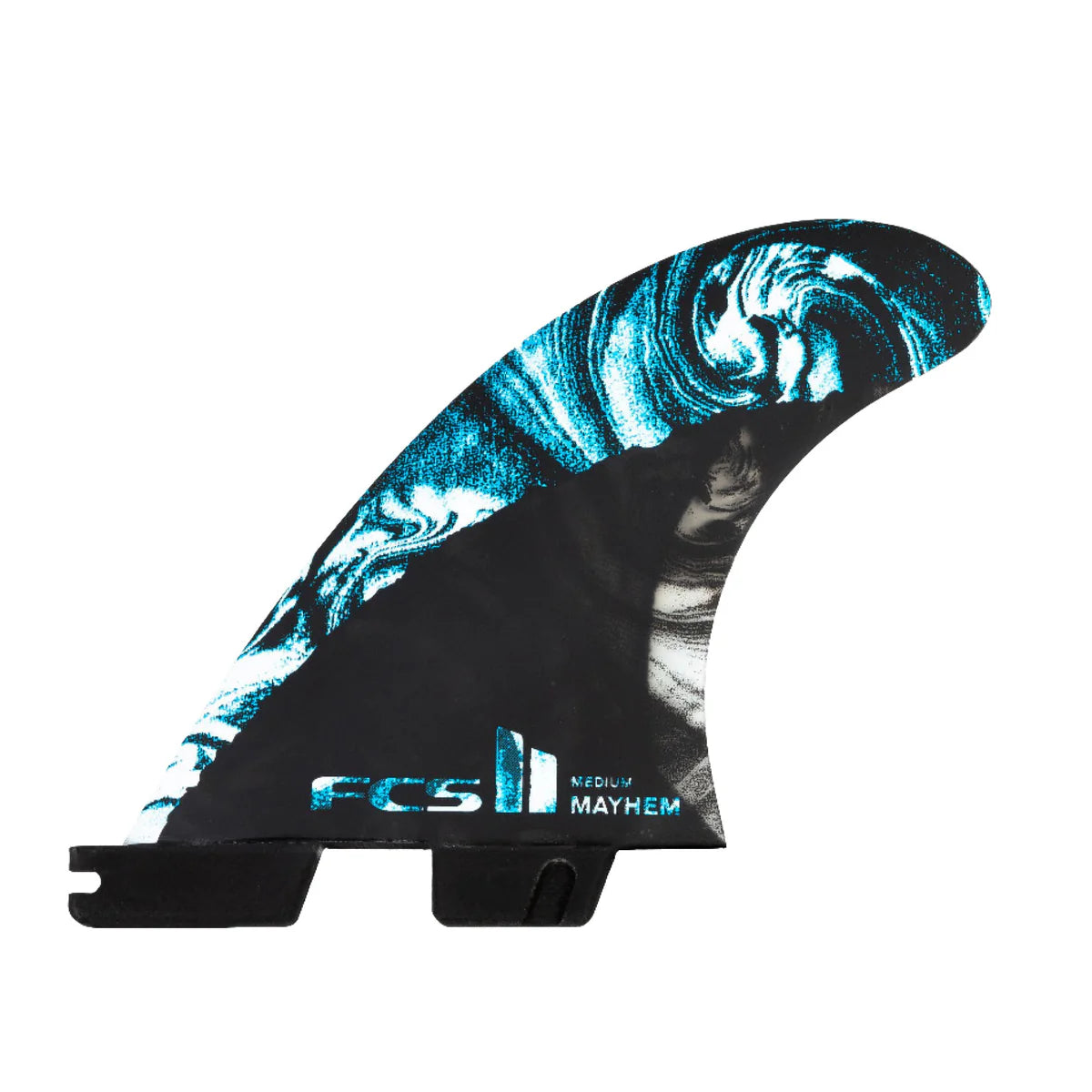 surfboard fins for surfers looking to improve-FCS II MATT BIOLOS TRI-QUAD FINS - Medium Blue