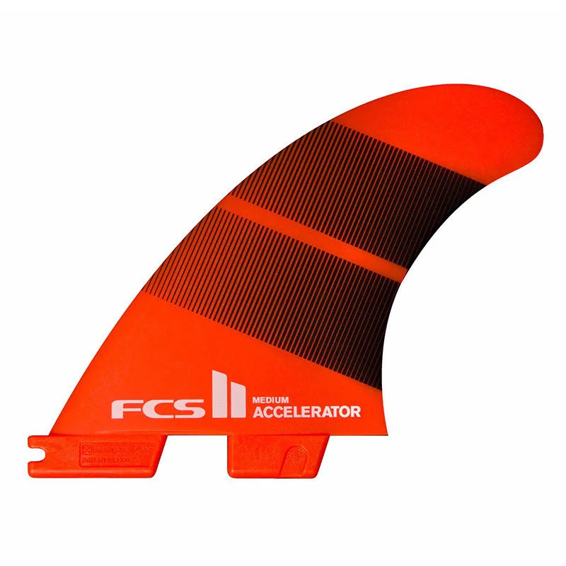 surfboard fins with enhanced hold for aggressive waves-FCS II Accelerator Neo Glass Tri Fin Set - Medium