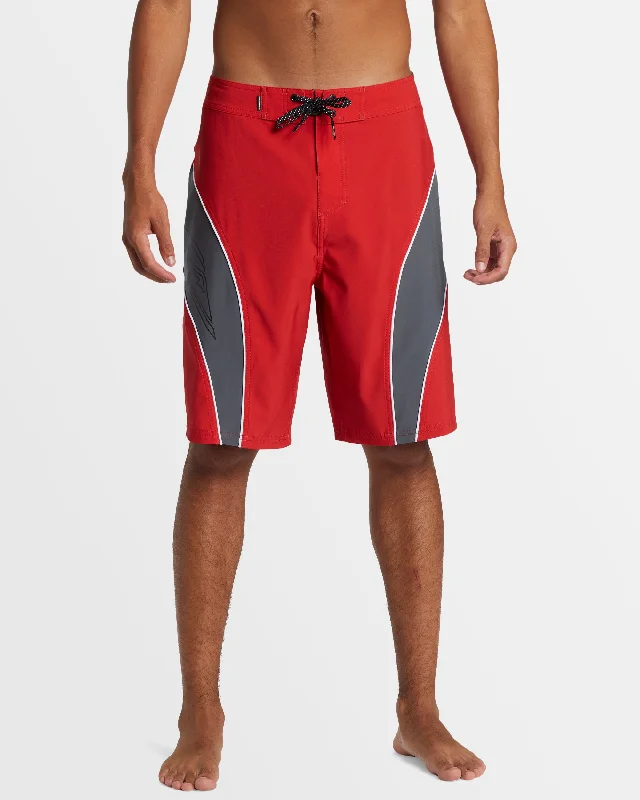 surf clothing for sport-specific training-Mens Mercury Slash Panel 20" Boardshorts