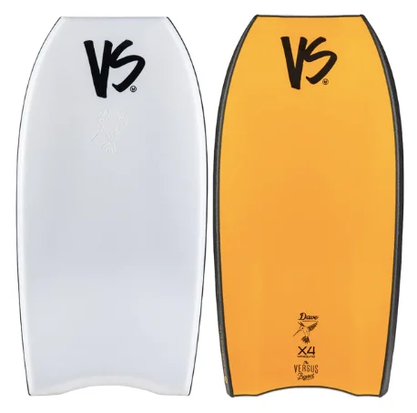 longboard surfboards for easy turns and maneuvers-VS Winny  Mini Quad 1.5PP -  41" White/Orange