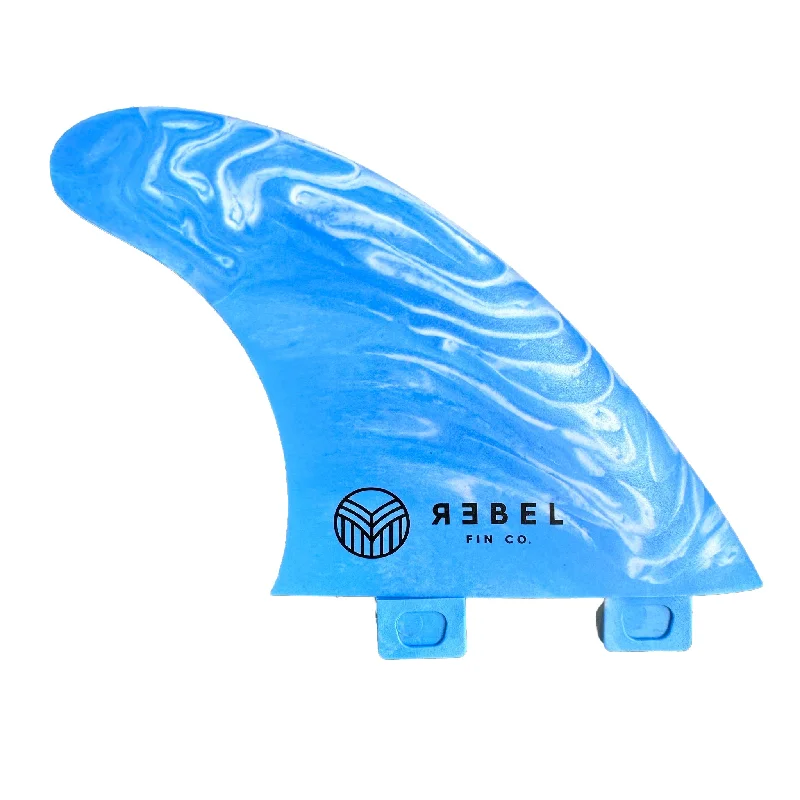 surfboard fins with reinforced construction for power-MARBLE THRUSTER FINS - FCS 1 - recycelte glasfaserverstärkte Materialien