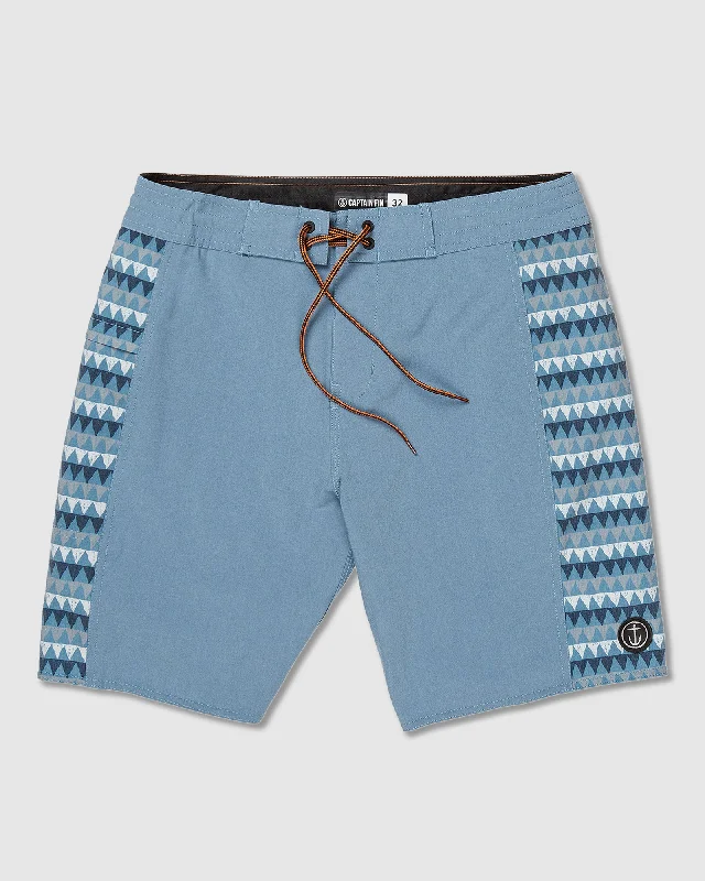 surf clothing for protecting skin from saltwater-MENS CAPTAIN KEYHOLE TRIBES BOARDSHORTS