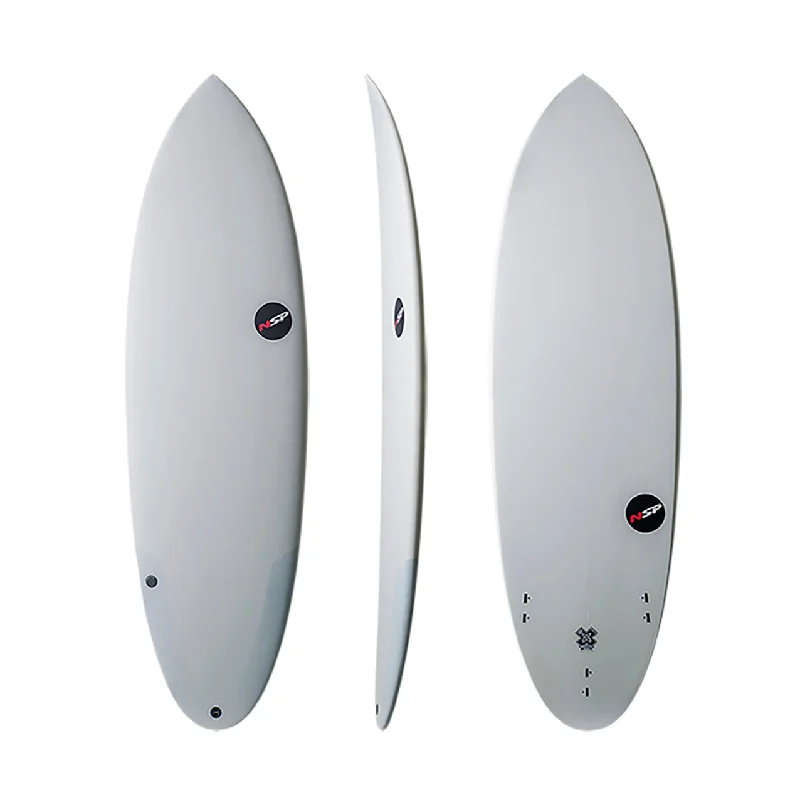 surfboard fins for high-performance surfing-5’9” NSP - Hybrid - Protech - Glacier Grey - FCS 3 fins