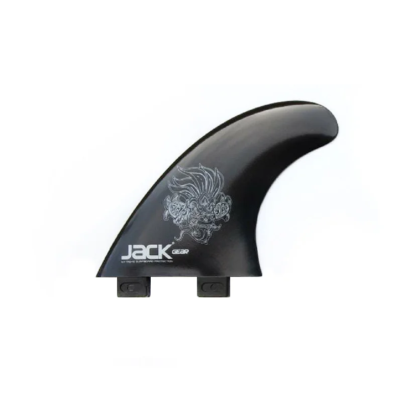 surfboard fins with minimal effort for paddle power-JACK Gear - FCS - Medium - Soft fins - black (3 fins)