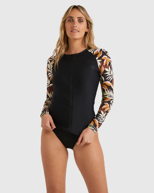 surf clothing for casual beach walks-Womens Tales From The Tropics Rash Vest