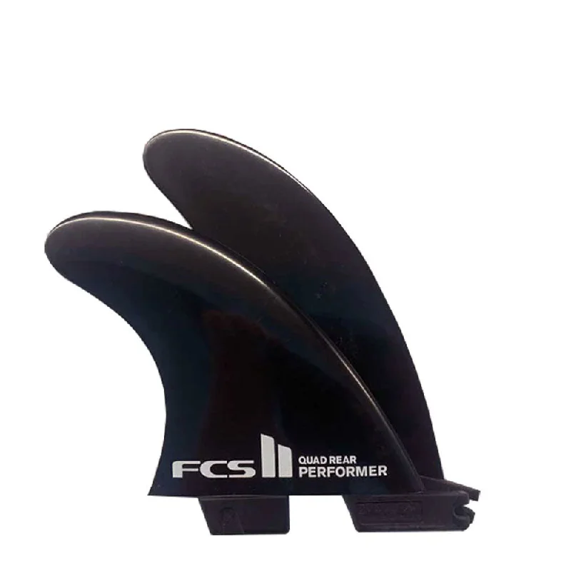 surfboard fins for retro boards-FCS II Performer Black Medium Quad Rear Retail Fins