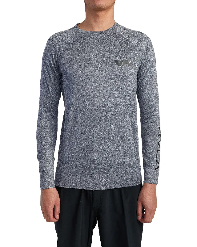 surf clothing for maintaining body temperature-Mens RVCA Long Sleeve Rash Vest