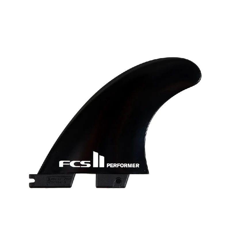 surfboard fins for more efficient wave riding-FCS II Performer Small Tri Retail Fins  - Black