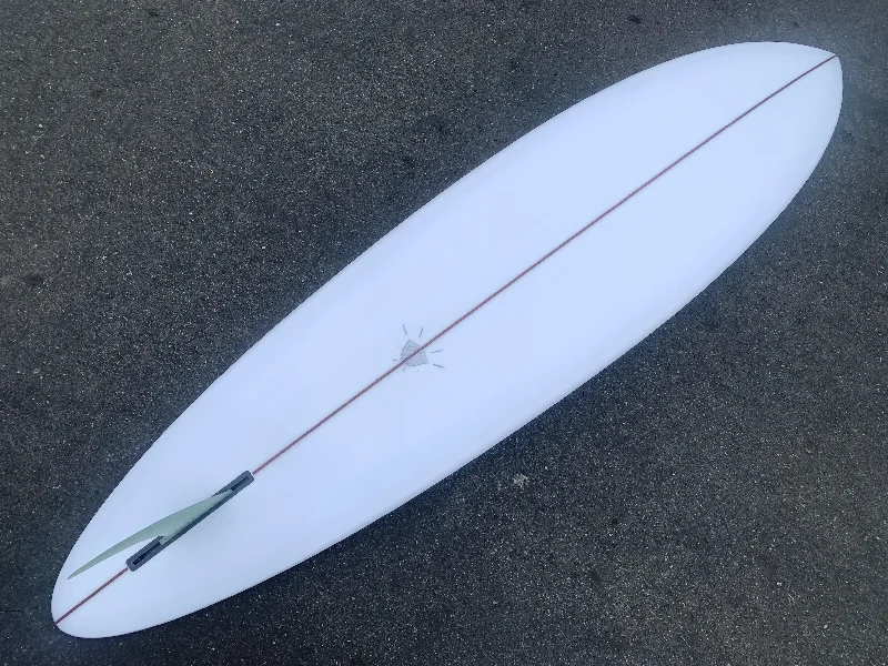 surfboard safety flag for visibility in the water-7'5" Alex Lopez Single Fin