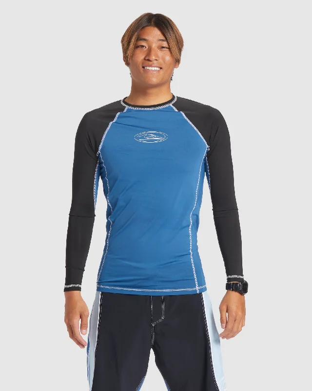 surf clothing for paddleboard fitness-Mens Saturn Protection Long Sleeve Upf 50 Rash Vest