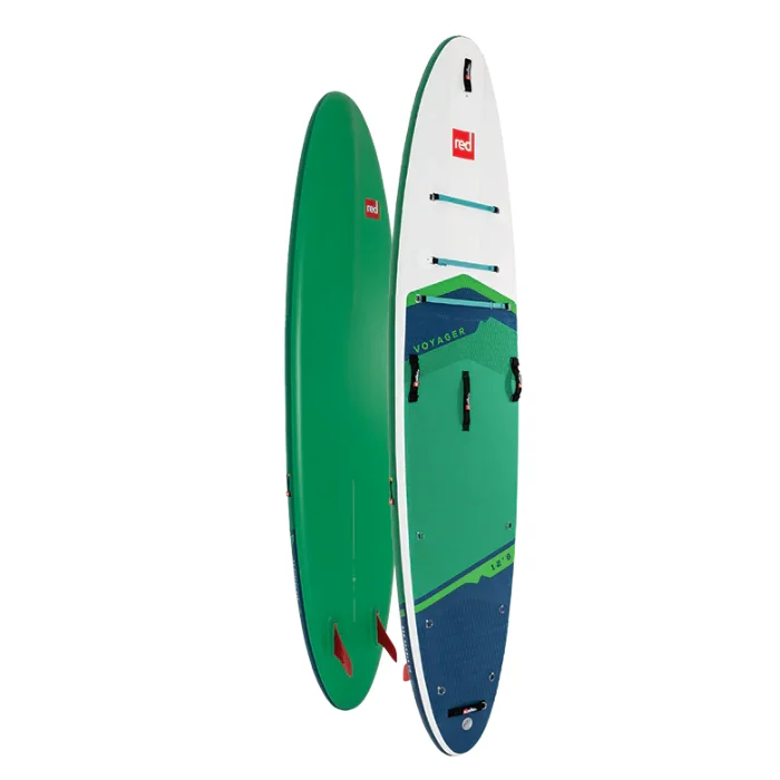 longboard surfboards with wider tails for added stability-12'6" Red Voyager 2024