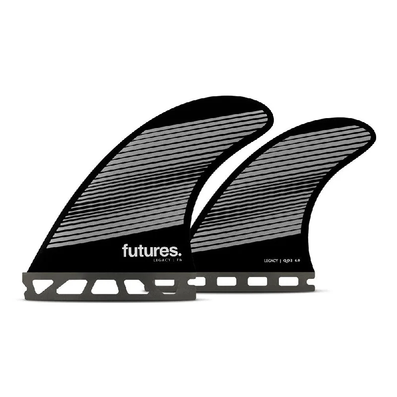 surfboard fins for versatile use in various conditions-Futures Fins F6 Legacy Quad Fin - Gray / Black