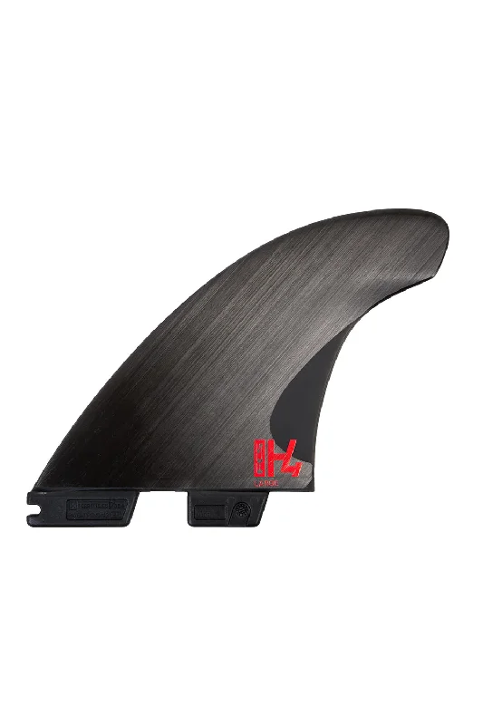 surfboard fins for quick wave navigation-FCS II H4 Medium Tri Fin Set - Smoke