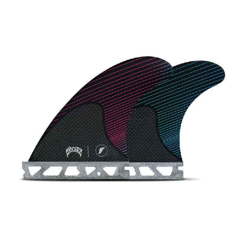 surfboard fins for more efficient wave riding-Futures Fins Mayhem Small Thruster Fin - Pink / Teal