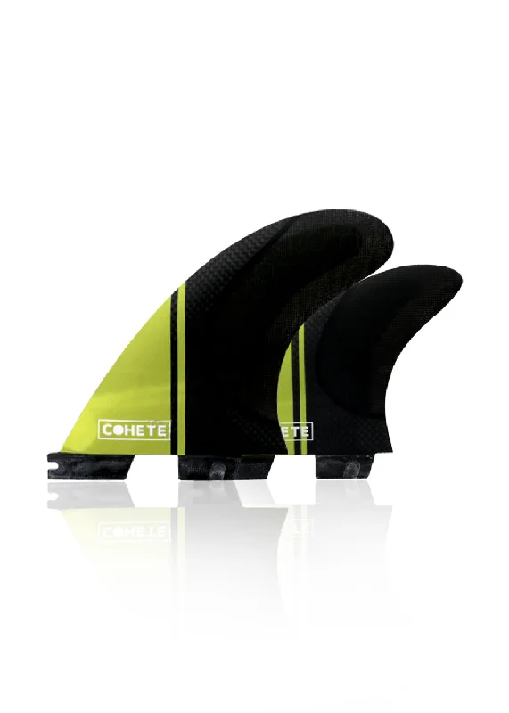 surfboard fins for high-speed control-COHETE - DREAM TOUR CARBON HYBRID QUAD FINS