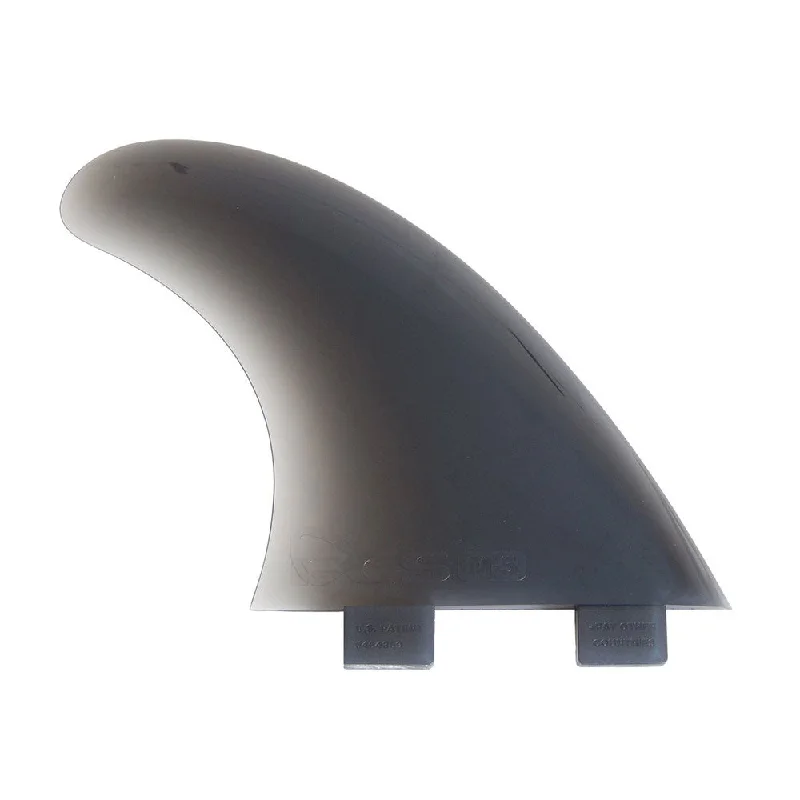 surfboard fins for better wave engagement-FCS M5 Softflex Tri Fin Set - Smoke