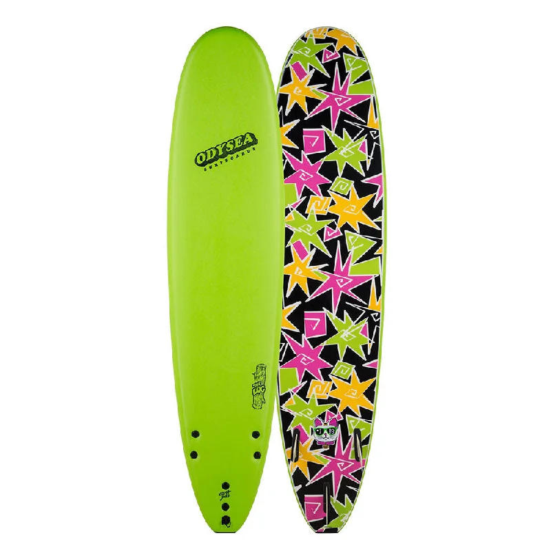 surfboard board bag with padded protection-Catch Surf Odysea 8'0" Log X Kalani Robb Pro Surfboard - Lime Green