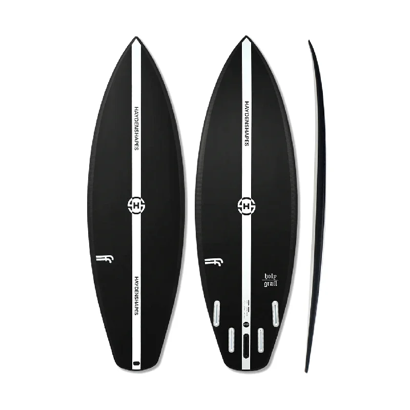 surfboard edge protectors for minimizing damage-Haydenshapes - Holy Grail - Black - Future Flex - FCSll (5 fin setup)