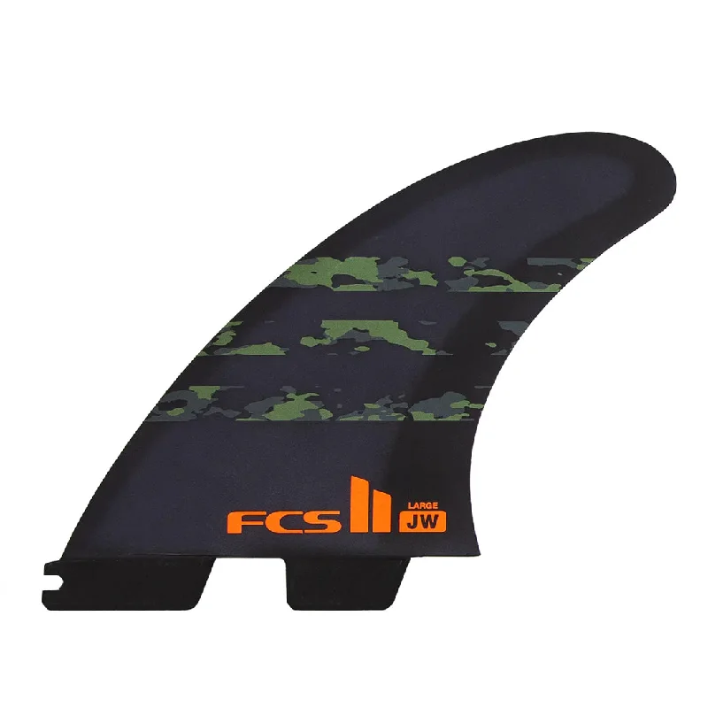 surfboard fins with smooth edges for gentle rides-FCSII JULIAN WILSON PC MED TRI FINS