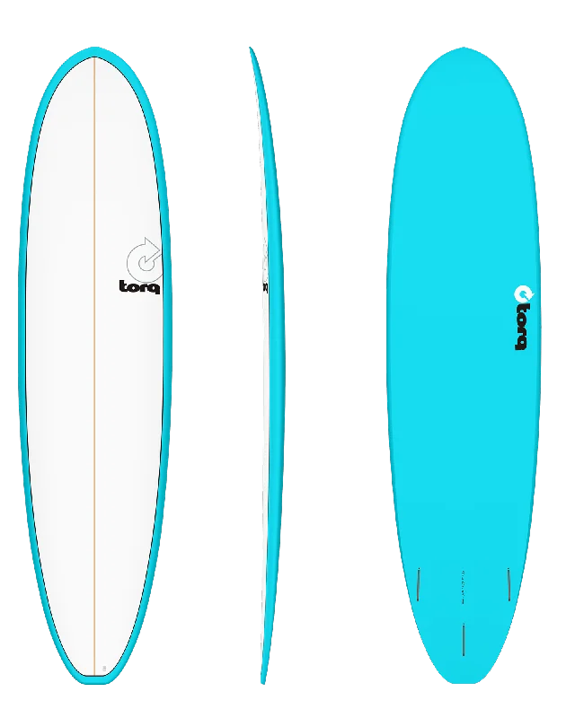 longboard surfboards with a classic design-8'2" Fun V+ Surfboard in Blue & Pinline