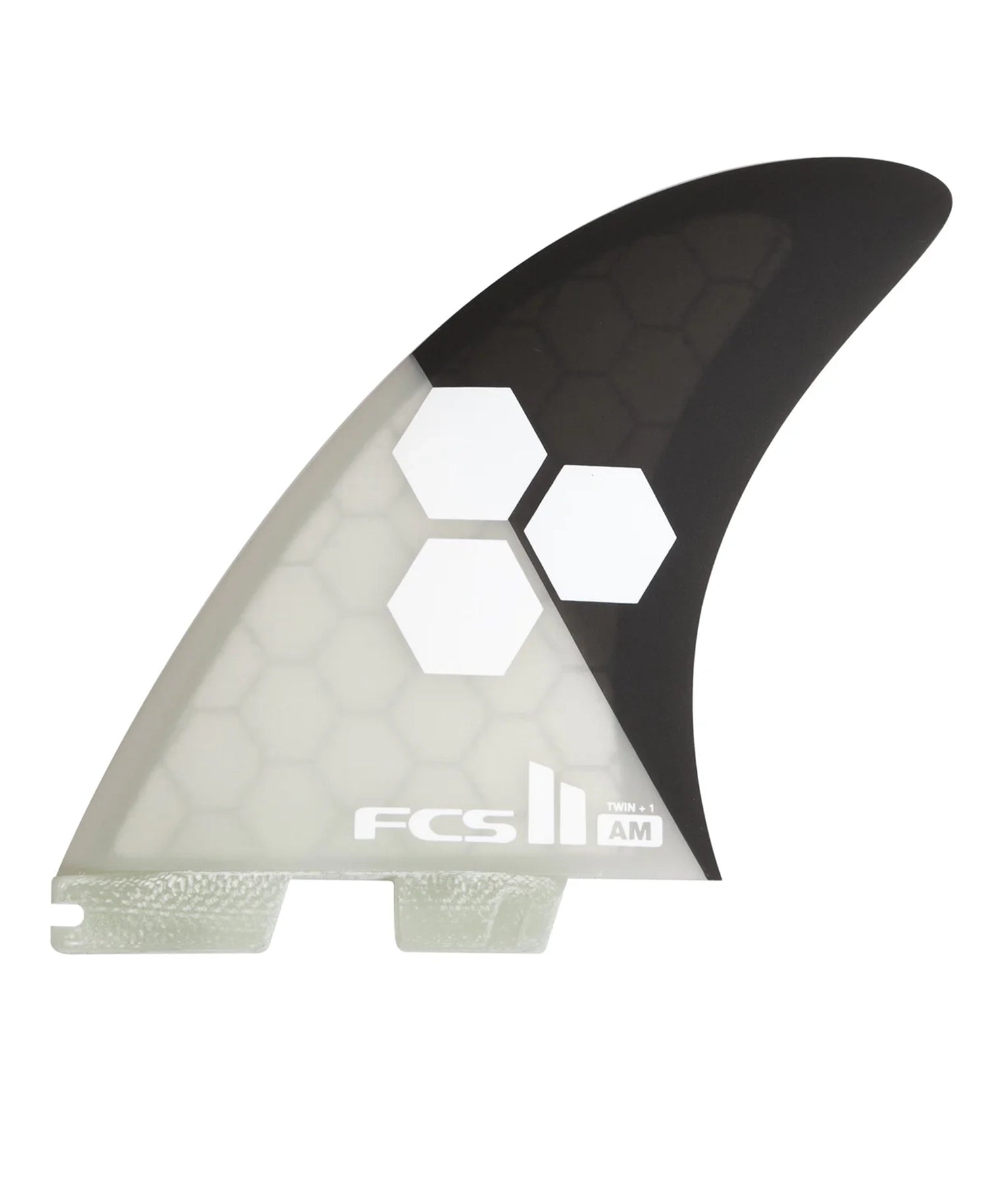 surfboard fins with reinforced construction for power-FCS II AL MERRICK TWIN + STABILISER FIN SET