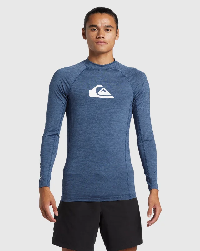 surf clothing for maximum sun protection-Mens Everyday Long Sleeve UPF 50 Rash Vest