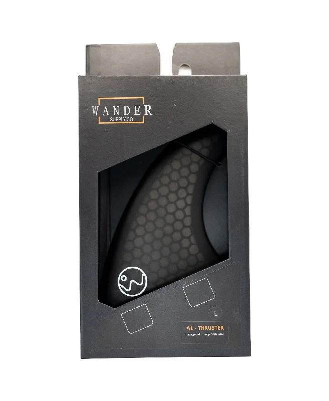 surfboard fins for better wave engagement-WANDER A1 THRUSTER FIN SET - FCS