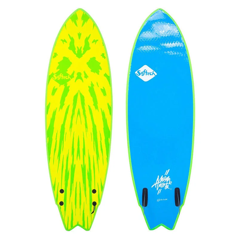 surfboard cleaning brush for easy maintenance-Softtech Mason Twin 5'2" Surfboard - Lime / Yellow