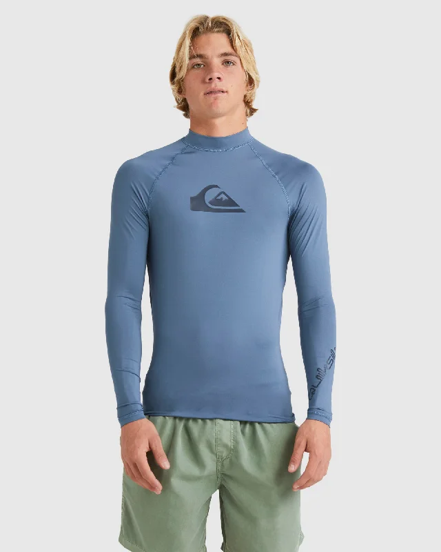 surf clothing with quick drying stretch fabric-Mens All Time Long Sleeve Upf 50 Rash Vest