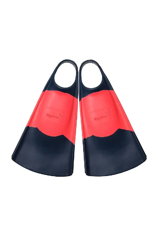 surfboard fins with reinforced construction for power-Hydro The OG Swim Fins - Navy / Coral