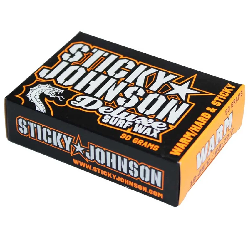 longboard surfboards for speed and style in small surf-Sticky Johnson Orange/Warm Surfboard Wax 19-25 degrees