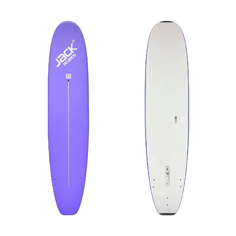 surfboard fins with improved flex for turns-9’0” - JACK BOARDS  - ST (Standard) - Soft Top - Purple - 3 soft PIP fins - Price: 173,900 LKR